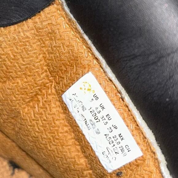 Timberland moto hiking boots leather lace up Combat boot black SZ 5 suede combat - Picture 5 of 10